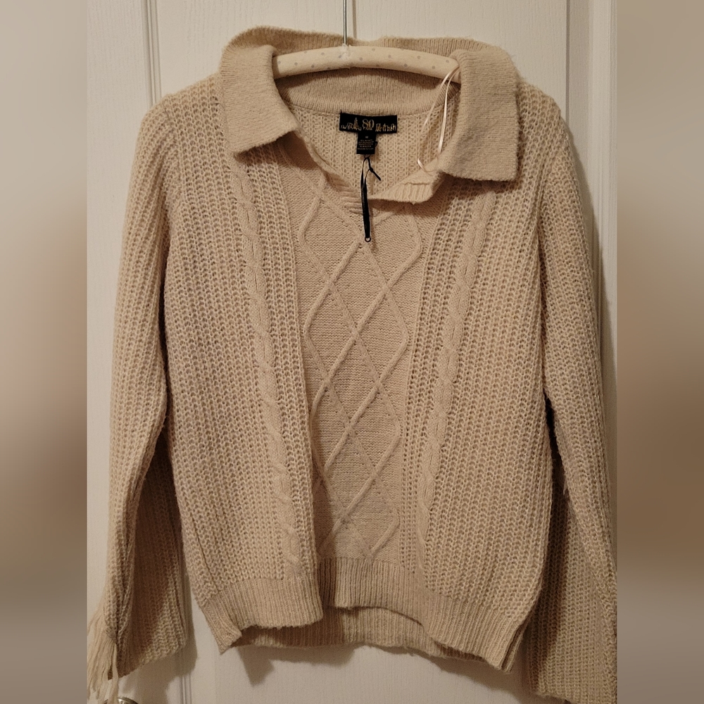Cream knit sweater